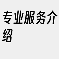 专业服务介绍