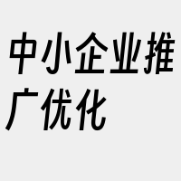 中小企业推广优化