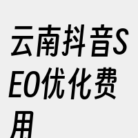 云南抖音SEO优化费用