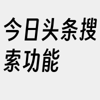 今日头条搜索功能