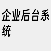 企业后台系统