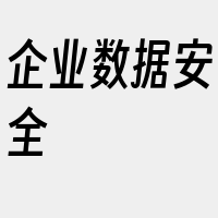 企业数据安全