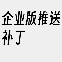 企业版推送补丁