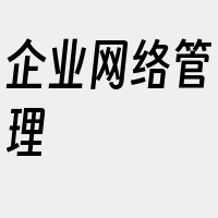 企业网络管理