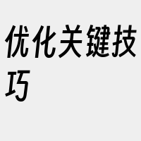 优化关键技巧