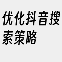 优化抖音搜索策略