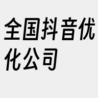 全国抖音优化公司