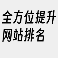 全方位提升网站排名