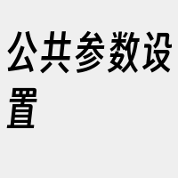 公共参数设置