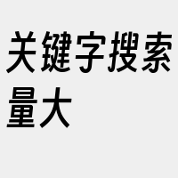 关键字搜索量大