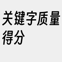 关键字质量得分