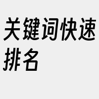 关键词快速排名