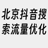 北京抖音搜索流量优化