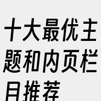 十大最优主题和内页栏目推荐