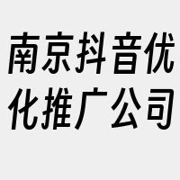 南京抖音优化推广公司