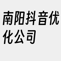 南阳抖音优化公司