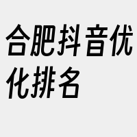 合肥抖音优化排名