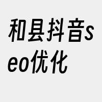 和县抖音seo优化