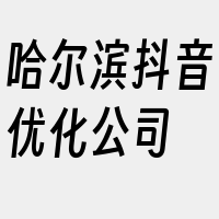 哈尔滨抖音优化公司