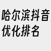 哈尔滨抖音优化排名