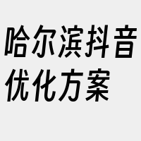 哈尔滨抖音优化方案