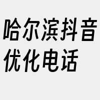 哈尔滨抖音优化电话