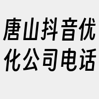 唐山抖音优化公司电话