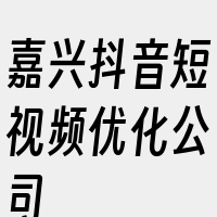 嘉兴抖音短视频优化公司