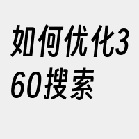 如何优化360搜索