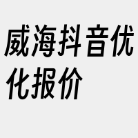 威海抖音优化报价