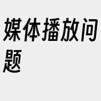 媒体播放问题