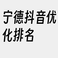 宁德抖音优化排名