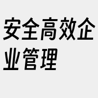 安全高效企业管理