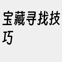 宝藏寻找技巧