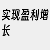 实现盈利增长