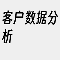 客户数据分析