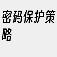 密码保护策略