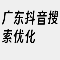 广东抖音搜索优化