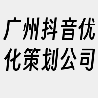 广州抖音优化策划公司