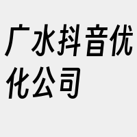 广水抖音优化公司