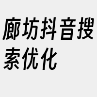 廊坊抖音搜索优化