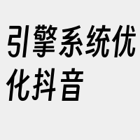 引擎系统优化抖音