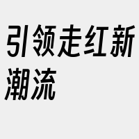 引领走红新潮流