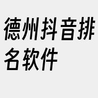 德州抖音排名软件