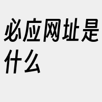 必应网址是什么