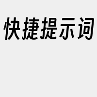 快捷提示词