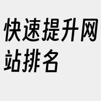 快速提升网站排名