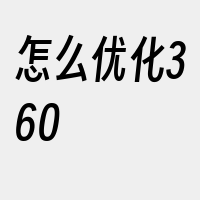 怎么优化360