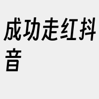 成功走红抖音