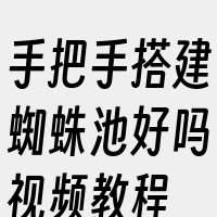 手把手搭建蜘蛛池好吗视频教程